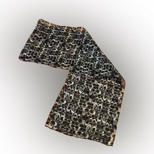 Black &silver Coach mesh scarf